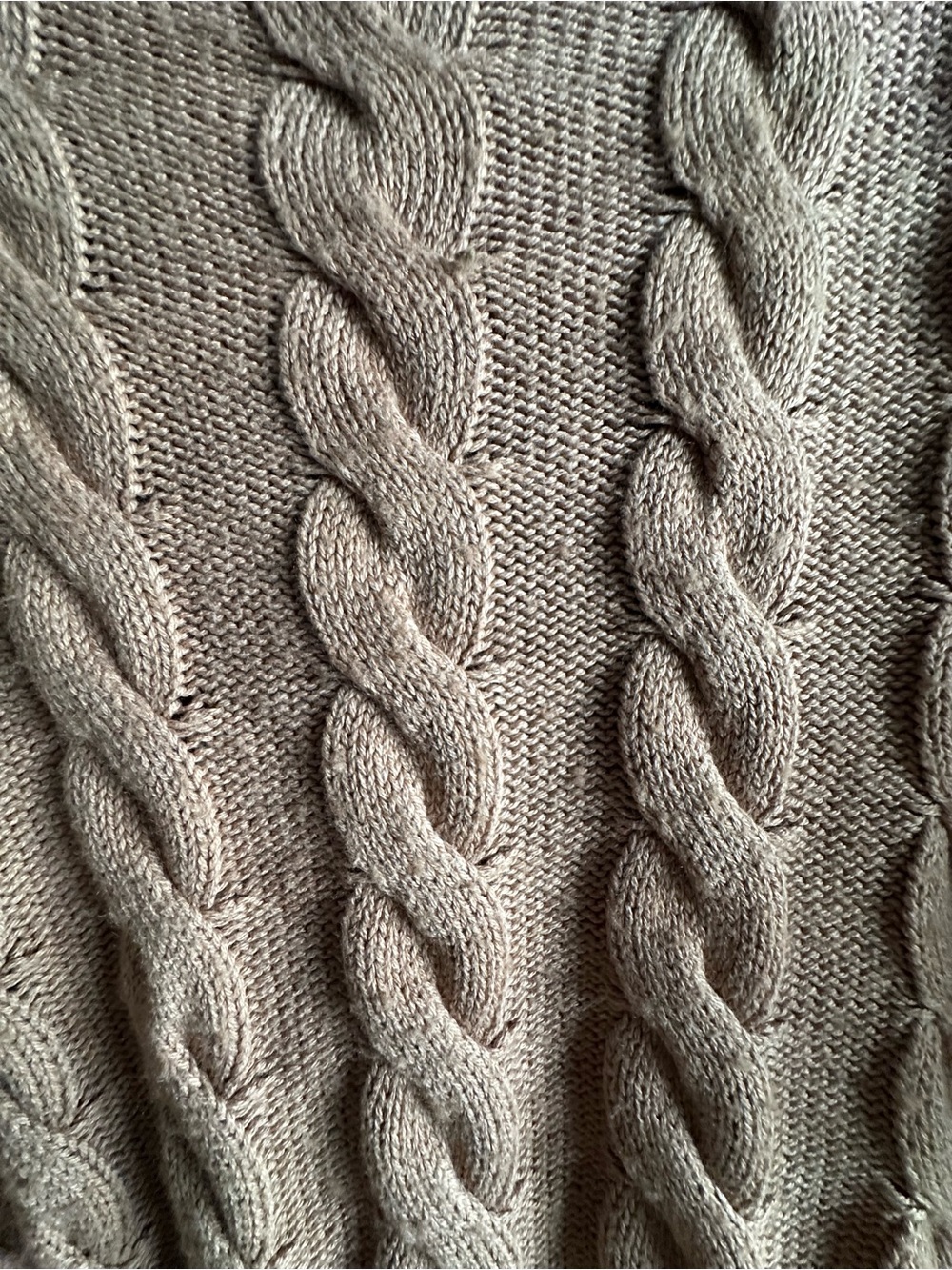 J. Crew Cable Funnel Neck Sweater - Taupe - Picture 4 of 4